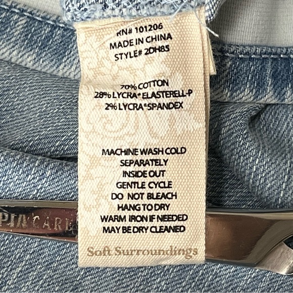 SOFT SURROUNDINGS NWT THE ULTIMATE SNAP UP LEGGINGS JEAN PANTS LIGHT WASH XSMALL - Picture 14 of 14